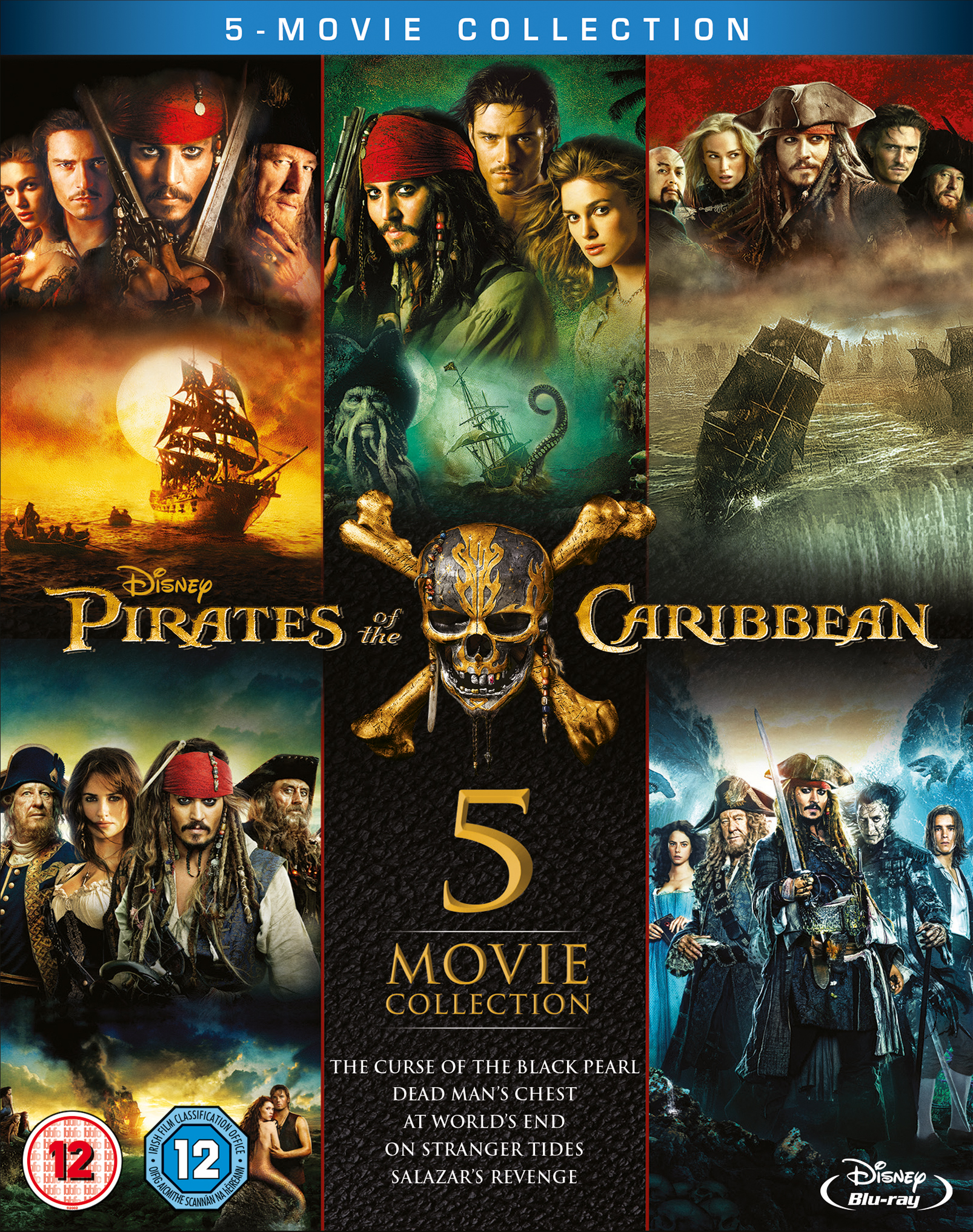 Pirates of the Caribbean: The Curse of the Black Pearl | Pirates of the Caribbean: Dead Man's Chest | Pirates of the Caribbean: At World's End | Pirates of the Caribbean: On Stranger Tides | Pirates of the Caribbean: Salazar's Revenge